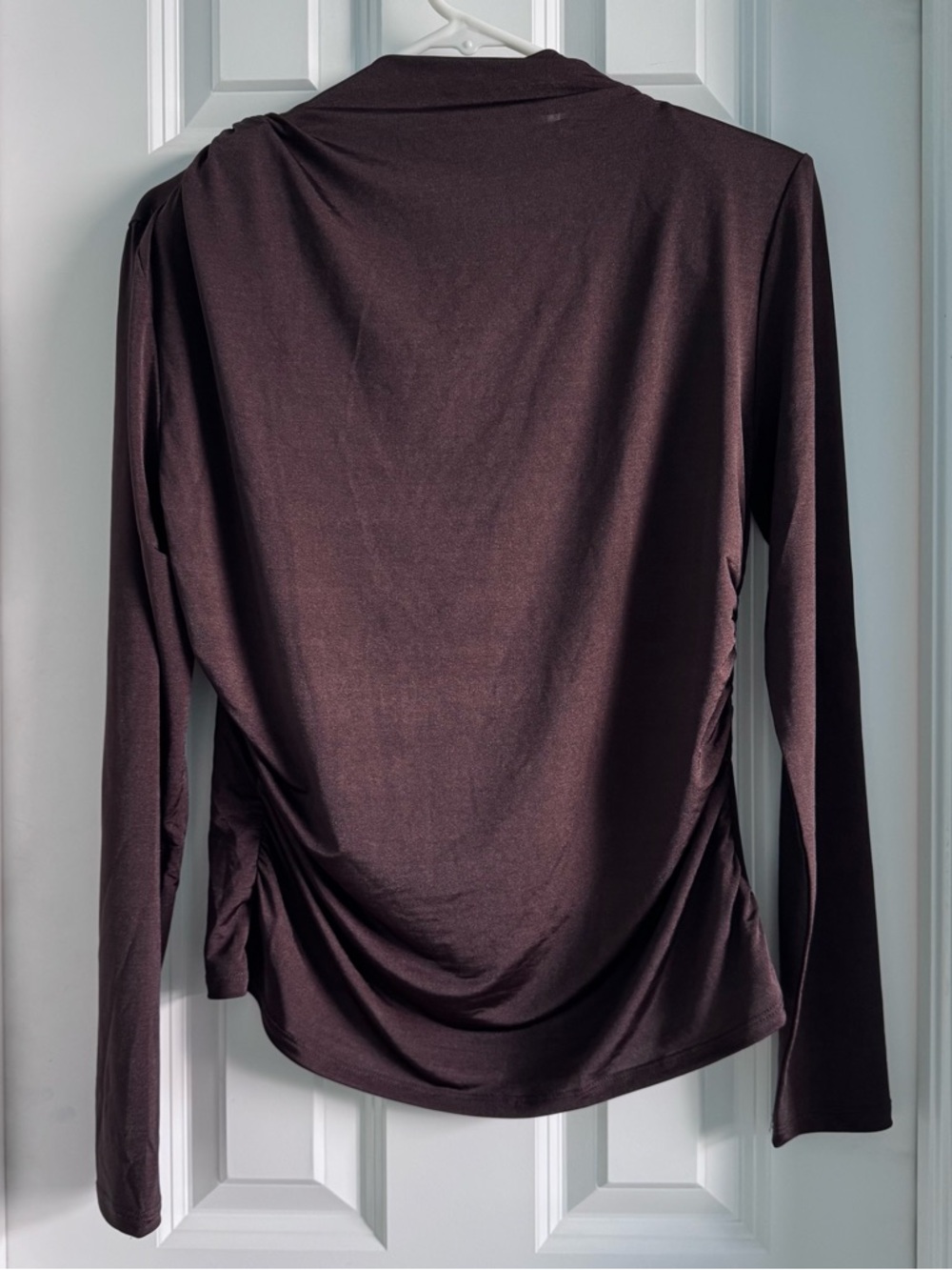 H&M Draped Silk Blend Top - Picture 2 of 6